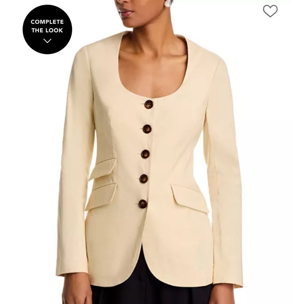 Rag & Bone Roslyn Linen Collarless Blazer NWT
